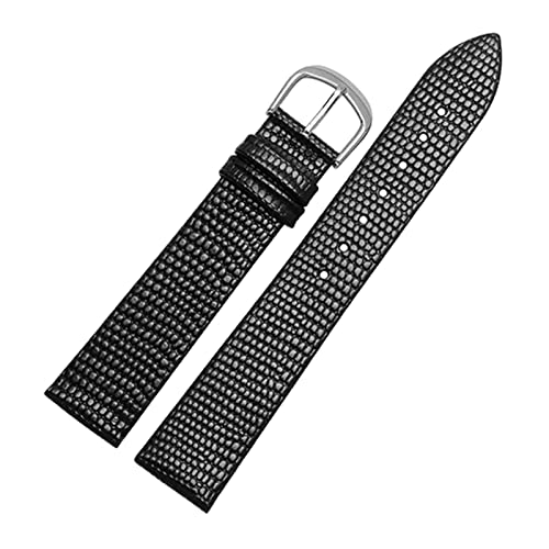 14/16/18/20mm Herren Damen Ultradünnes Eidechsenmuster Echtes Leder Atmungsaktives Anti-Schweiß-Uhrenarmband mit polierter Stahlschnalle, 20mm 14/16/18/20mm Herren Damen Ultradünnes Eidechsenmuster Echtes Leder Atmungsaktives Anti-Schweiß-Uhrenarmband mit polierter Stahlschnalle, 20mm von zssmGood