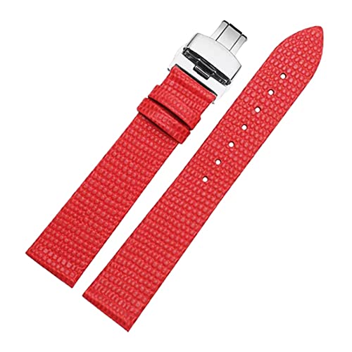14/16/18/20mm Herren Damen Ultradünnes Eidechsenmuster Echtes Leder Atmungsaktives Anti-Schweiß-Uhrenarmband mit polierter Stahlschnalle, 20mm 14/16/18/20mm Herren Damen Ultradünnes Eidechsenmuster Echtes Leder Atmungsaktives Anti-Schweiß-Uhrenarmband mit polierter Stahlschnalle, 20mm von zssmGood