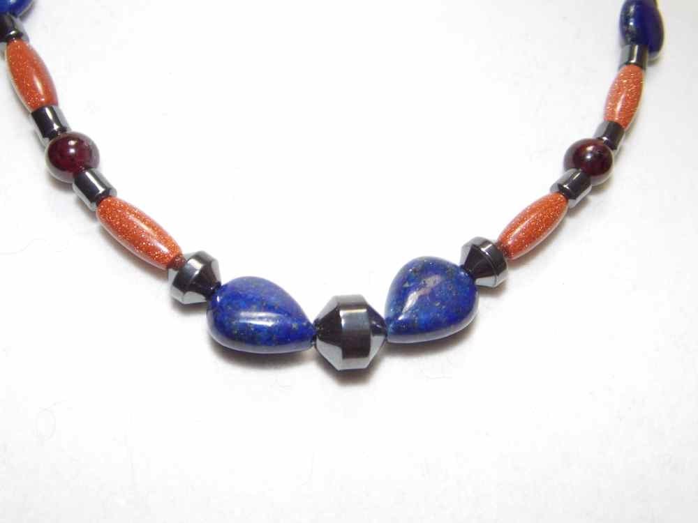 Hämatit, Goldstein, Lapiskette Hämatit, Goldstein, Lapiskette von ztwistdesigns
