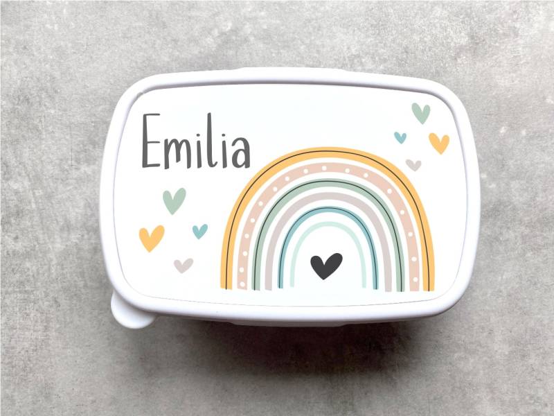 Brotdose Brotbox Lunchbox Personalisiert Regenbogen von zuckerputzig