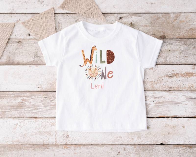 Bügelbild Oder Tshirt Wild One Name Geburtstagszahl Langarmshirt Weiße Farbige Textilien Mädchen Geburtstag Erster von zuckerputzig