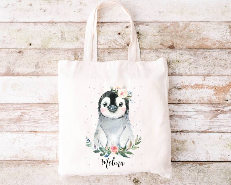 Kindertasche Pinguin Wunschname Personalisiert Stoffbeutel Turnbeutel Rucksack Sportbeutel Kinderbeutel Geschenke Für Kinder von zuckerputzig