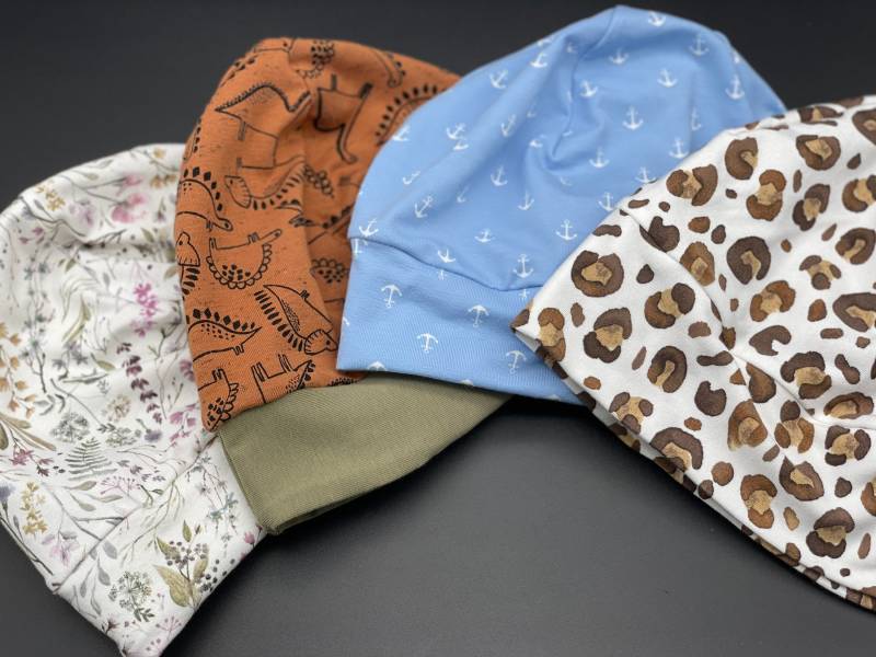 Beanie Mit Bündchen, Mütze, Schöne Herbstbeanie, Kinderbeanie, Weicher Jersey von zuckerrybe