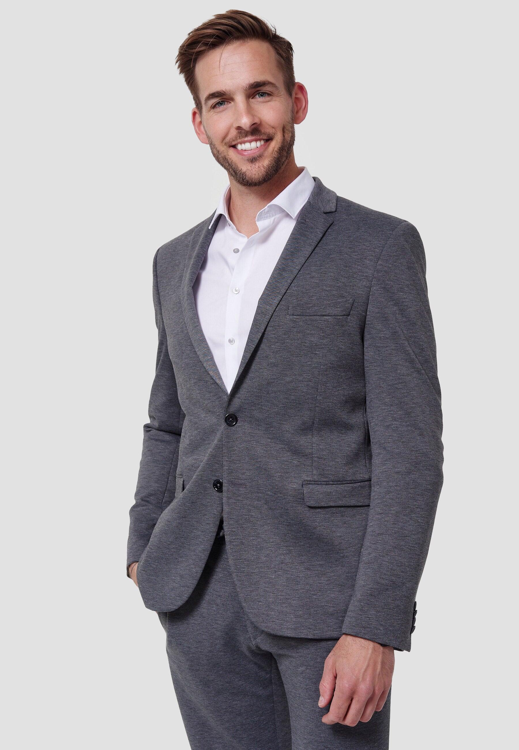 zuitable - Jersey Sakko DiNorris grau - Gr. - 48 von zuitable