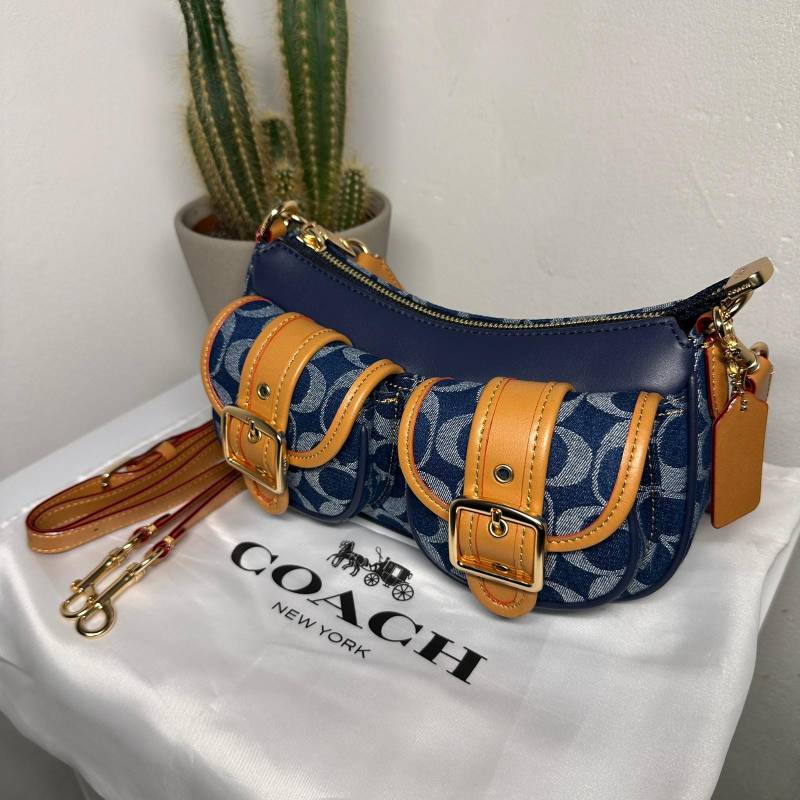 Vintage Ashton 2Way Bag 90S Style in Signature Denim von zumewear