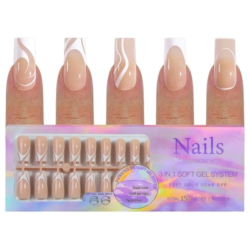 150pcs On Nails Art Abnehmbare Nahtlose Designs Abnehmbare Nahtlose Maniküre Tipps Für Frauen Die Leicht Nägel Auftragen Können von zuousxbs