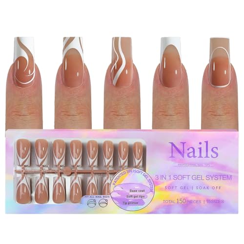 150pcs On Nails Art Abnehmbare Nahtlose Designs Abnehmbare Nahtlose Maniküre Tipps Für Frauen Die Leicht Nägel Auftragen Können von zuousxbs