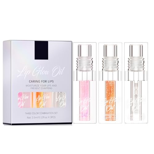 3 PCs Farbwechselnde Lippenöl Set Glitzer Lipgloss Feuchtigkeitsfeuchtigkeits Glühenöl Set Make Up Versorgung Für Frauen Mädchen 3 PCs Farbwechselnde Lippenöl Set Glitzer Lipgloss Feuchtigkeitsfeuchtigkeits Glühenöl Set Make Up Versorgung Für Frauen Mädchen von zuousxbs