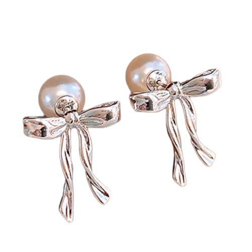 Fashion Perlen Bowknot Ohrstolder Elegante Hengst Ohrringe Süße Coole Piercing Ohrringe Statement Schmuck Geburtstag Geschenk von zuousxbs