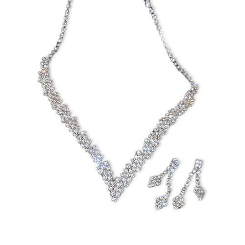 Kubische Zirkonia Zubehör Set Zirkonstein Halskette Ohrringe Für Partys Und Hochzeit von zuousxbs