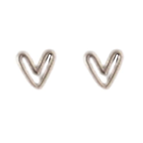 Mode Herzförmige Ohrringe Süße Ohrwäsche Ohrohrschstene Schmuck Für Frauen Lässige Outfits Zierter Metallohr Ohrschmuck von zuousxbs