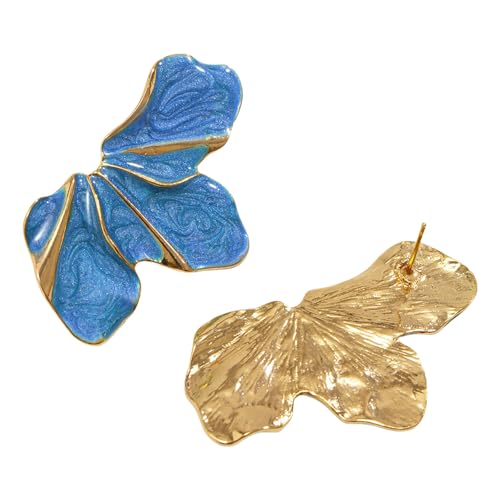 Moderne Unregelmäßige Tropföl Ohrringe Multifauntal Mode Accessoire Ohrohrschern Für Frauen Und Mädchen Elegante Blumenohrringe Anwesend von zuousxbs