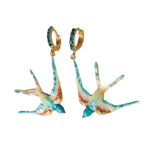 Tragbare Schwalbenohrringe Künstlerische Schwalbenohrringe Ohrhörer Charme Für Sammler Von Einzigartigen Schmuck Emaille Bunt von zuousxbs
