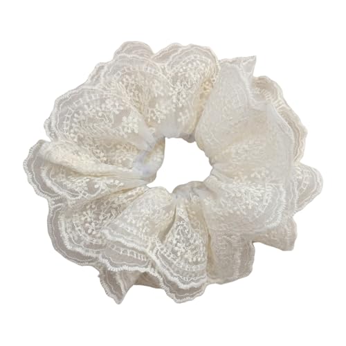 Zarte Doppelschicht Verrücktheiten Für Frauen Mädchen Großes Haarband Elastischer Haare Knackige Spitzen Bobbles Dekoration Elegante Haarschmuck von zuousxbs