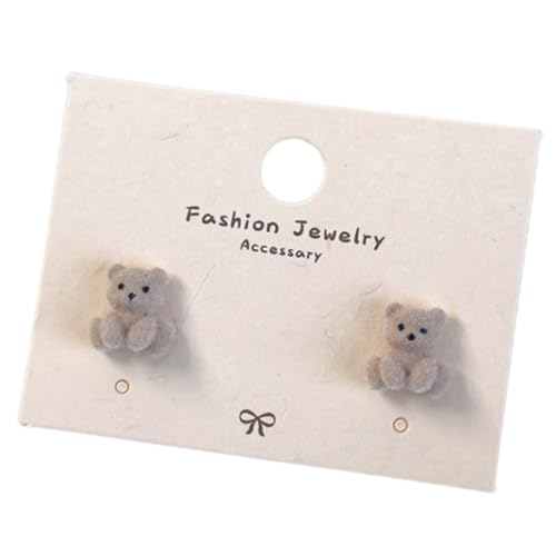 Zarte Kaffeeplüschbärenohrringe Frauen Ohrschmuck Anhänger Für Studenten Und Modezubehörliebhaber Anwesend Datum von zuousxbs