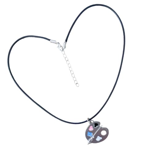 zuousxbs Artistics Anhänger Halskette Kombiniert Einzigartige Designs Und Canvas Board Für Trendige Frauen Damen Die Kunstversorgungen Lieben Stilvolle Kunstliebhabergeschenke von zuousxbs