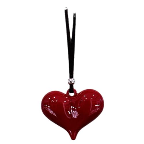 zuousxbs Bowknot Heart Halskette Langes Seil Anhänger Harz Textur Charme Für Stilvolle Damen Verstellbare Länge Halskette Vorhanden von zuousxbs