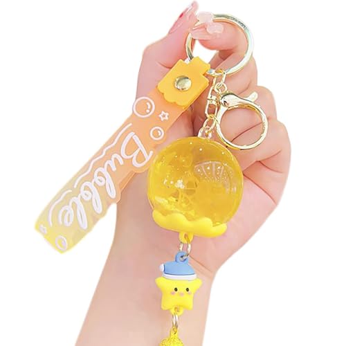zuousxbs Cartoon Schmuckpuppen Schlüsselbund Mit Robustem Harzöl Anhänger Und Flüssigkeitsflasche Für Modische Frauen Damen von zuousxbs