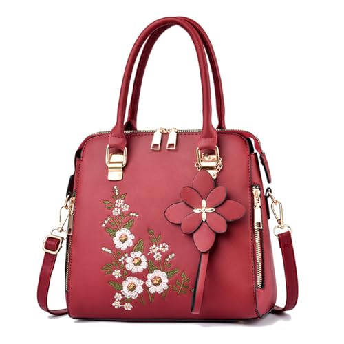 zuousxbs Einzigartige Gestickte Handtasche PU Crossbody Geldbörse Zeigen Sie Ihren Persönlichen Stil Mit Dieser Modischen Umhängetasche Sticktasche Aus von zuousxbs