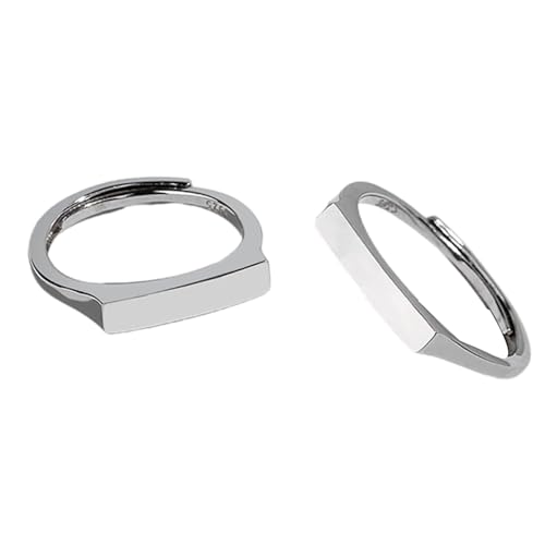 zuousxbs Einzigartige Verstellbare Paare Ringe Sein Und Ihr Silberne Verstellbare Projektionsringe Für Jubiläumsgeschenke von zuousxbs
