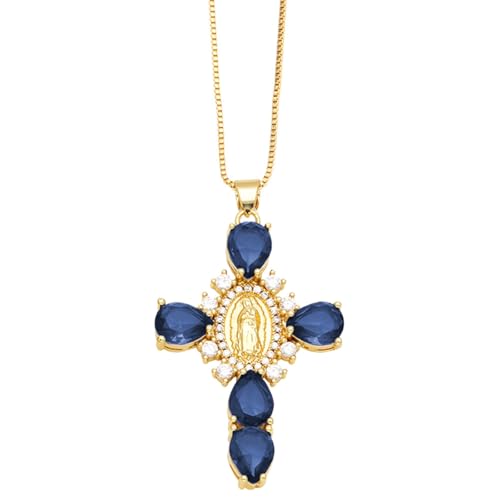 zuousxbs Exquisite Kreuze Halskette Schmuck Funkelnde Halskette Charme Für Hochzeitsabschluss von zuousxbs