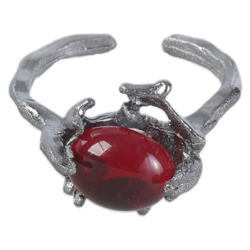 zuousxbs Gothic Crystal Flüssigmetallringe Edgy Black Thorn Verstellbarer Zirkon Offener Ringe Stylishjewelry Für Mode Enthusiasten Trendy Statement von zuousxbs