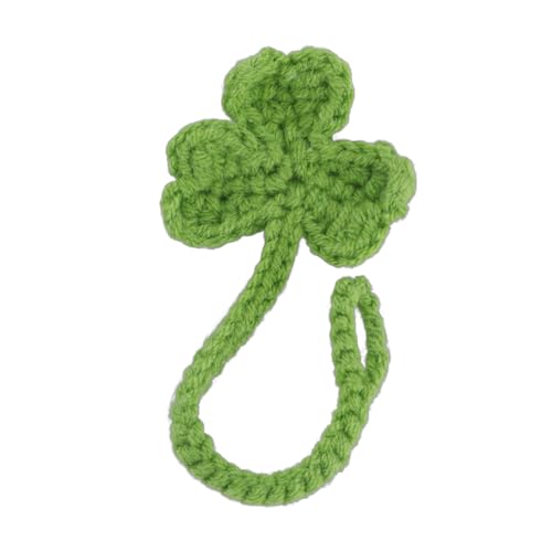 zuousxbs Handgefertigter Häkelblatt Gestricktes Blatt Sprout Multifunktionaler Ecke Lesezeichen Zubehör Praktische Kopfhörerdekoration von zuousxbs