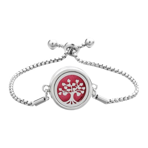 zuousxbs Handgefertigtes Armband Edelstahl Ätherische Öl Diffusor Anhänger Handchain Verstellbare Armbandhain Mode Schmuck Geschenk zuousxbs Handgefertigtes Armband Edelstahl Ätherische Öl Diffusor Anhänger Handchain Verstellbare Armbandhain Mode Schmuck Geschenk von zuousxbs