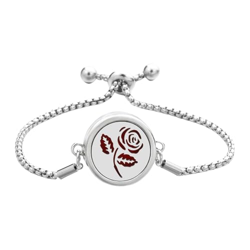zuousxbs Handgefertigtes Armband Edelstahl Ätherische Öl Diffusor Anhänger Handchain Verstellbare Armbandhain Mode Schmuck Geschenk zuousxbs Handgefertigtes Armband Edelstahl Ätherische Öl Diffusor Anhänger Handchain Verstellbare Armbandhain Mode Schmuck Geschenk von zuousxbs