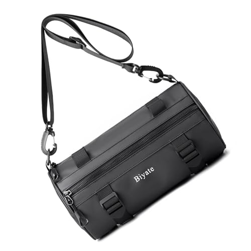 zuousxbs MANN CHEST BAG FODEMADE MALER CROSSBODY MOTIERUNG RUND ZYLINDRISCHEN RARKSACK RUCKSACK FÜR MÄNDLICH MÄNGE Schulter Brust Runden Zylindrische Rucksack Trendy Botens Leiten von zuousxbs