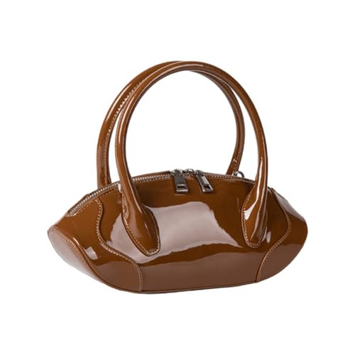 zuousxbs Modische Glänzende Handtasche Mit Verstellbarem Riemen PU Leder Schulterbodus Crossbody Für Alltag Und Partys Crossbody Handtasche von zuousxbs