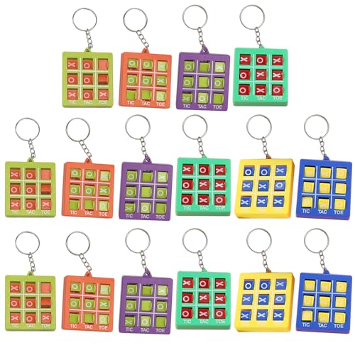 zuousxbs Set Von 16 Farbenfrohen Puzzlespielen Charme Schlüsselanhänger Für Kinder Kunststoff Keyring Anhänger Farbenfrohe Rucksackdekorationen von zuousxbs