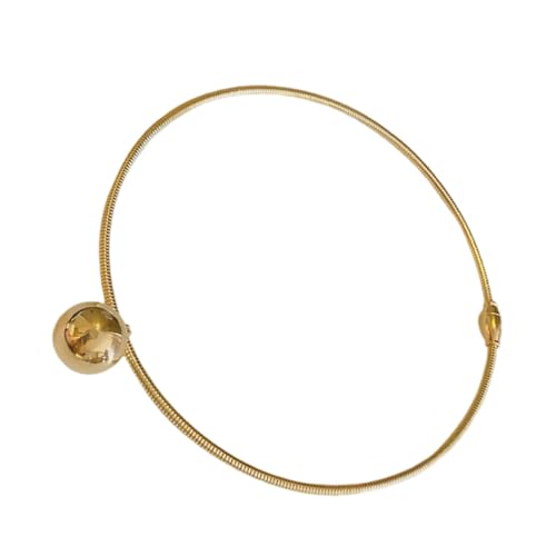 zuousxbs Stilvolles Herz/Kugel Anhänger Halskette Schlange Knochenkette Choker Handgemachtes Schlüsselbeutel Kette Accessoire Für Alltägliche Verschleiß Mode Choker Halskette von zuousxbs