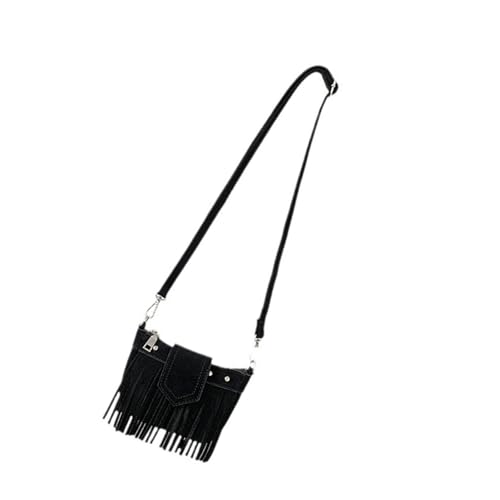 zuousxbs Trendy Kleine Fransen Umhängetasche Für Frauen Mit Reißverschluss Und Verstellbarem Gurt Ethnische Stile Quasten Crossbody Tendy Franse von zuousxbs