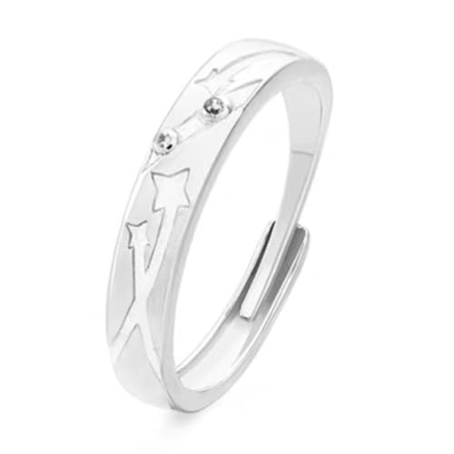 zuousxbs Verstellbare Ringe Modepaar Schmuck Eröffnung Ringe Edelstahl Textur Geeignet Für Die Tägliche Party Verschiedene Anlässe Trendige Paarzubehör von zuousxbs
