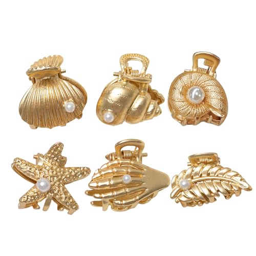 zuousxbs Vielseitige Schale Haarclip Elegante Perlen Verschönerte Muschelhaarclip Mit Natürlichen Muscheldesigns Für Frauen von zuousxbs