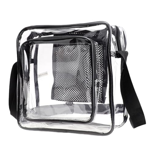 zuousxbs Vielseitiger Klarer PVC Umhängetasche Mit Großer Kapazität Praktischer Crossbody Pack Satchel Verstellbares Gurt Für Den Täglichen Gebrauchskonzert Event Tasche von zuousxbs