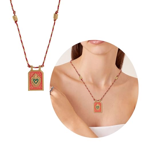 zuousxbs Vintage Inspirierte Tarot Karten Halskette Einzigartige Gemusterte Tarotkarten Halskette In Künstlerischen Retro Stilen Für Frauen Modeschmuck von zuousxbs