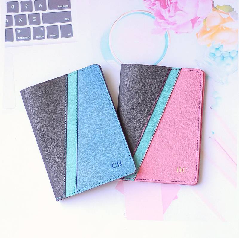 Personalisierte Leder Passport Cover Handgemachte Reisebrieftasche von zweby