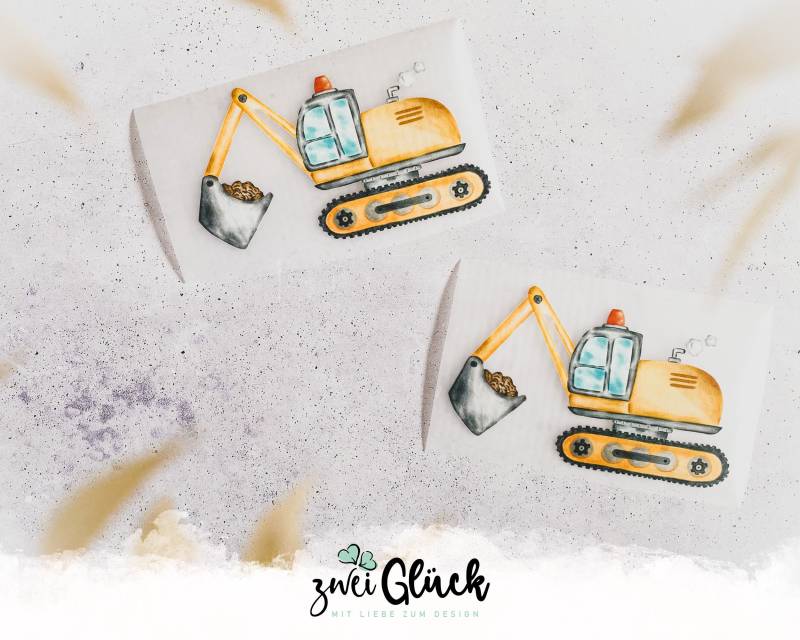 Bügelbild "Bagger" Für Kinder | Bügelpatches Textilaufkleber Baustelle Süße Bügelmotive Zweiglück Bügelbild "Bagger" Für Kinder | Bügelpatches Textilaufkleber Baustelle Süße Bügelmotive Zweiglück von zweiglueck