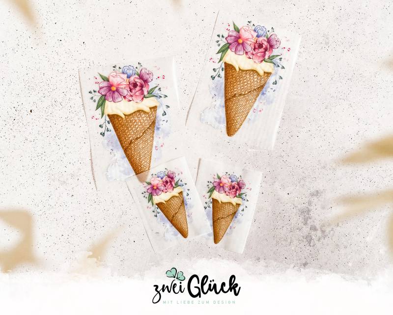Bügelbild "Eiscreme" in Zwei Größen, Aquarell-Look | Bügelpatches Textilaufkleber Zum Aufbügeln Aufbügeln Bügelmotiv Bügelbild "Eiscreme" in Zwei Größen, Aquarell-Look | Bügelpatches Textilaufkleber Zum Aufbügeln Aufbügeln Bügelmotiv von zweiglueck