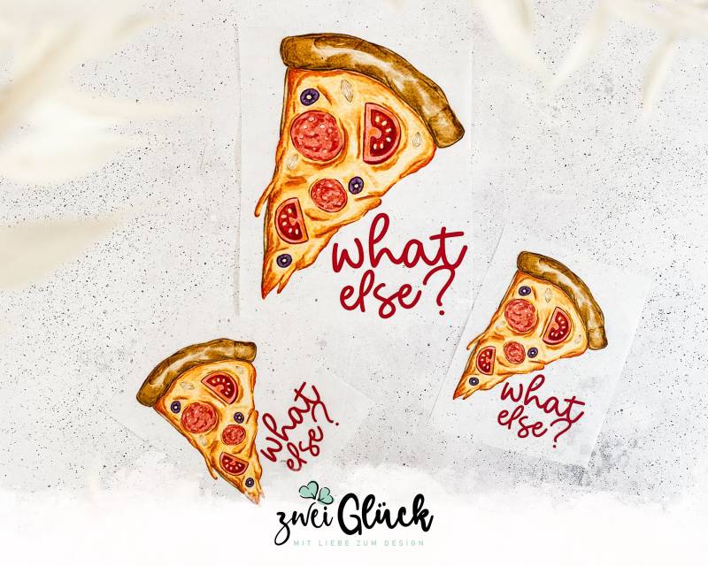 Bügelbild "Pizza - What Else?" in Zwei Größen | Bügelpatches Textilaufkleber Zum Aufbügeln Bügelbilder Aufbügeln Bügelmotiv Bügelbild "Pizza - What Else?" in Zwei Größen | Bügelpatches Textilaufkleber Zum Aufbügeln Bügelbilder Aufbügeln Bügelmotiv von zweiglueck