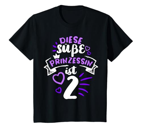 2 jähriges Mädchen Prinzessin zum 2. Geburtstag T-Shirt 2 jähriges Mädchen Prinzessin zum 2. Geburtstag T-Shirt von zweiter Prinzessin Geburtstag 2 Jahre Geschenke