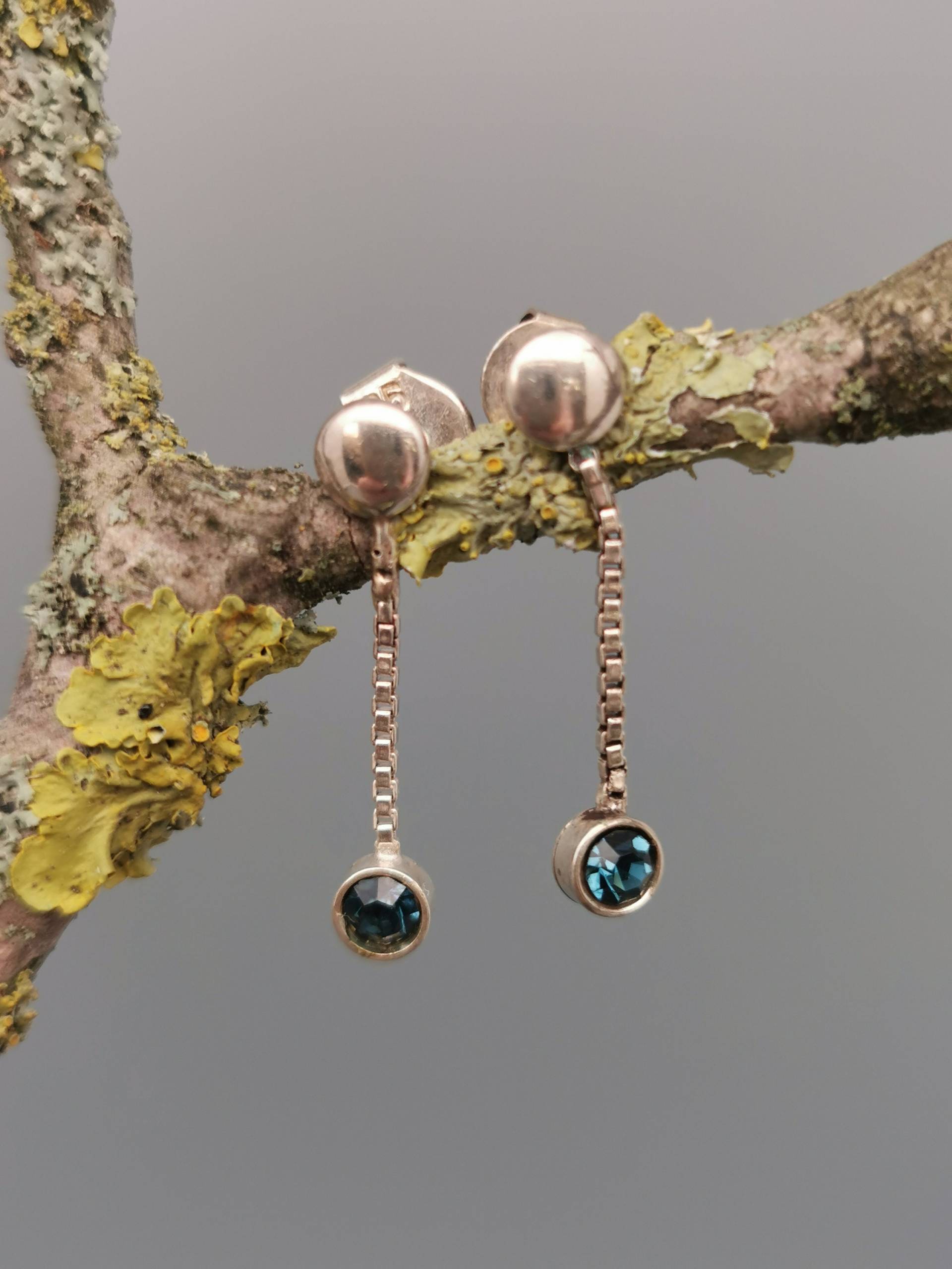 Vintage 60Er 70Er Jahre Ohrstecker Ohrringe Chandeliers Silber Modernist Minimal 925 Sterling von zweitwert