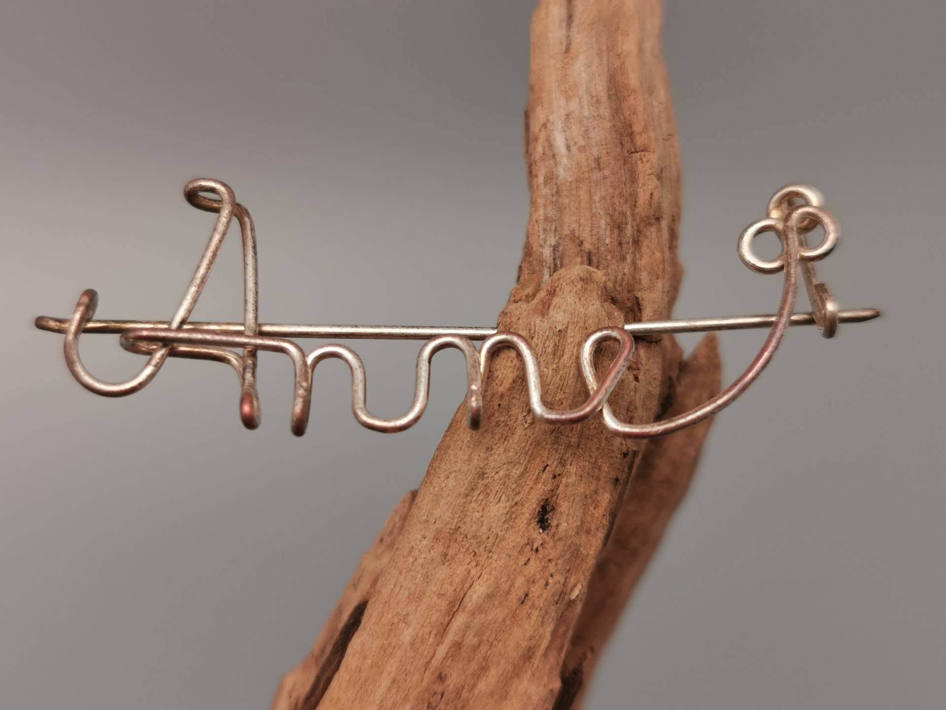 Vintage Namensbrosche Brosche Draht Anne 80Er 90Er Jahre von zweitwert