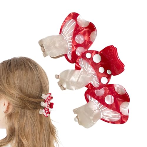 Cute Mushroom Claw Clips – Funny Mushroom Hair Clips for Women and Girls – Fashionable Non-Slip Barrettes and Jaw Clamps for Secure Hold and Stylish Hair Accessories von zwxqe