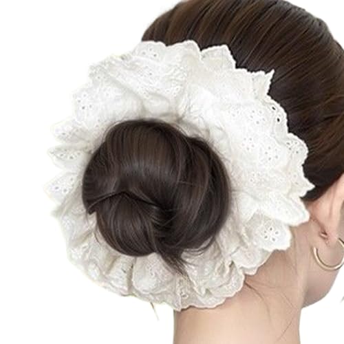 Für Haarknoten | Mit Spitzenbesatz Dutt Haarteile - Pferdeschwanzhalter Styling Perücken Und Haarteile Für Damen Freundin Mädchen Schwester Tochter von zwxqe