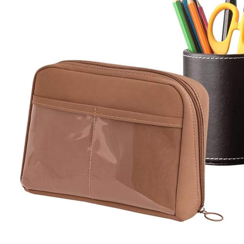 Large Capacity Pencil Bag, Student Pencil Case Organizer, Portable School Stationery Bag, 12 Compartment Pencil Bag, Multi-Purpose Pencil Organizer, Carrying Handle Pencil Case Ruler Storage Bag von zwxqe