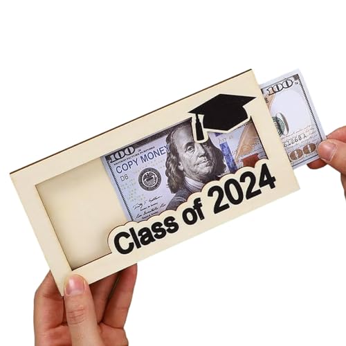 zwxqe Geldhalter zum Schulabschluss 2024 | Sichere Kartenbox für Abschlussfeier 2024 | DIY Geldhalter für Abschluss, 2024 High School Graduation Card Box, Umschlag Geldbörse High School Senior von zwxqe