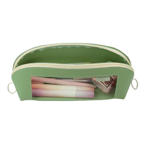 zwxqe Großes Federmäppchen, Leder-Organizer-Behälter für Stifte, große Kapazität, Aufbewahrungstasche mit Reißverschluss, Schreibwaren-Box für Scheren, Lineale, Radiergummis, Notizen, Schulbürobedarf von zwxqe